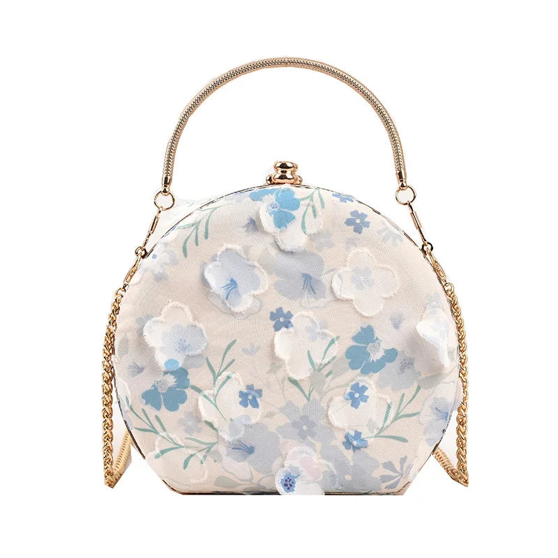 Embroidered Flower Lace Handbag Chain Shoulder Bags