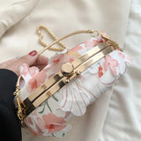 Embroidered Flower Lace Handbag Chain Shoulder Bags