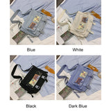 Harajuku Crossbody Bags Solid Female Messenger Bags Multi-pockets