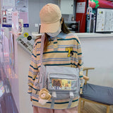 Harajuku Crossbody Bags Solid Female Messenger Bags Multi-pockets