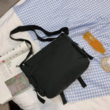 Harajuku Crossbody Bags Solid Female Messenger Bags Multi-pockets