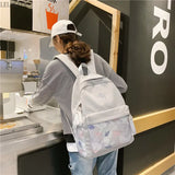 Harajuku Girl Book School Bags Waterproof Nylon Backpack