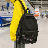 Harajuku Girl Book School Bags Waterproof Nylon Backpack