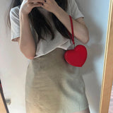 Heart Shaped Mini Money Purse Women Handbag Top-handle Bag