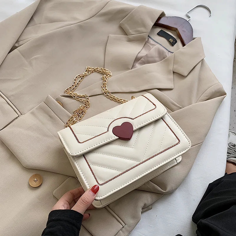 Heart Shoulder Bag Women Handbags Small Crossbody Messenger Purse B039