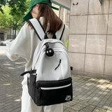 High Capacity Casual Women Backpack Waterproof Nylon Student Schoolbag
