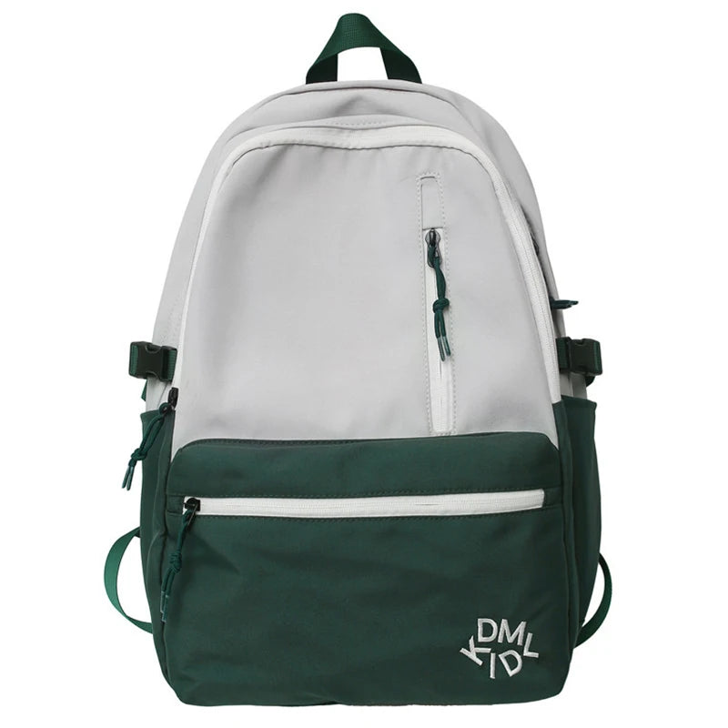 High Capacity Casual Women Backpack Waterproof Nylon Student Schoolbag