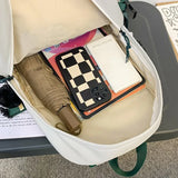 High Capacity Casual Women Backpack Waterproof Nylon Student Schoolbag