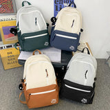 High Capacity Casual Women Backpack Waterproof Nylon Student Schoolbag