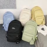 High Capacity Nylon College Set Backpack Men Women
