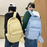 High Capacity Nylon College Set Backpack Men Women