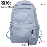 High Capacity Nylon College Set Backpack Men Women