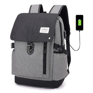 High Capacity Men's Backpack USB Charging Laptop Travel Bags