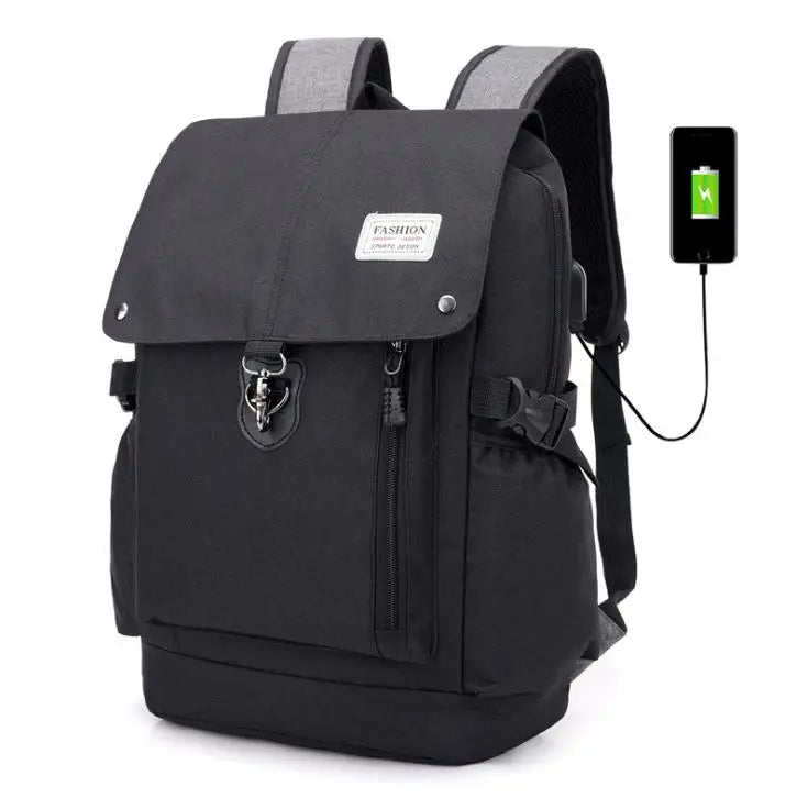 High Capacity Men's Backpack USB Charging Laptop Travel Bags