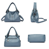 High Solid Leather Women's Handbags Large Capacity Messenger Bags Ladies Casual