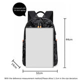 Waterproof Camo Oxford Travel Backpack USB Charging Laptop School Bag