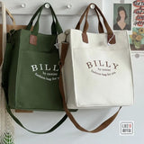 Canvas Tote Book Bag Soft Shoulder Bag Cross-body Bag