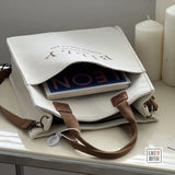 Canvas Tote Book Bag Soft Shoulder Bag Cross-body Bag