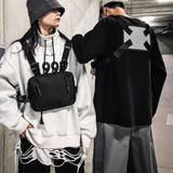 Hip Hop Style Crossbody Shoulder Chest Bag Unisex Oxford Streetwear Waist Packs