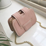 Frosted Small Square Bag Women Three-Layer Shoulder Messenger Chain Bag