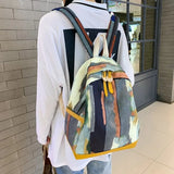 Women's Shoulder Tote Bag Leather Linen Crossbody Handbag