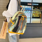 Women's Shoulder Tote Bag Leather Linen Crossbody Handbag