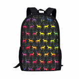 Horse Theme Printed Men's Backpack Ladies School Supplies