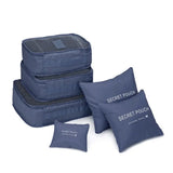 6-Piece Travel Bags Waterproof Storage Luggage Organizer Pouch