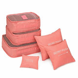 6-Piece Travel Bags Waterproof Storage Luggage Organizer Pouch