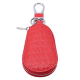 Leather Key Wallet Unisex Zipper Keys Pouch Gourd Storage Case 5 Colors