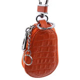 Leather Key Wallet Unisex Zipper Keys Pouch Gourd Storage Case 5 Colors
