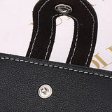 Solid Buttons Long Wallet for Men & Women, Wallet Case with Money Clip