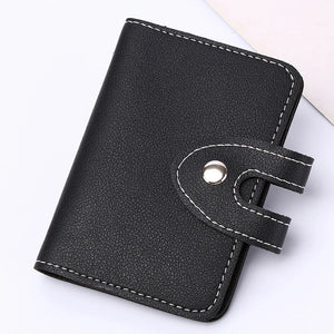 Solid Buttons Long Wallet for Men & Women, Wallet Case with Money Clip