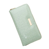 Stone Pattern Long Wallet Solid Women Zipper Purse Card Clutch Bag