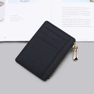 Canvas Zipper Wallet Men Women Solid