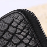 Long Wallet Solid Serpentine Women Hasp Purse Multiple Card Slots Clutch Bag