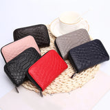 Long Wallet Solid Serpentine Women Hasp Purse Multiple Card Slots Clutch Bag