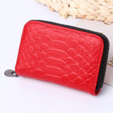 Long Wallet Solid Serpentine Women Hasp Purse Multiple Card Slots Clutch Bag