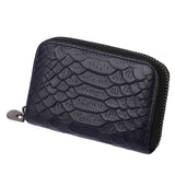 Long Wallet Solid Serpentine Women Hasp Purse Multiple Card Slots Clutch Bag