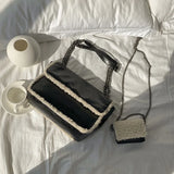 Lamb Wool Shoulder Bags Faux Fur Messenger Bag Totes Warm Purses