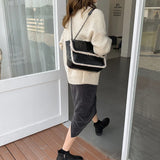Lamb Wool Shoulder Bags Faux Fur Messenger Bag Totes Warm Purses