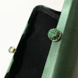Silk Evening Bag Rhinestone Clutch Crossbody Bag for Cheongsam Shoes