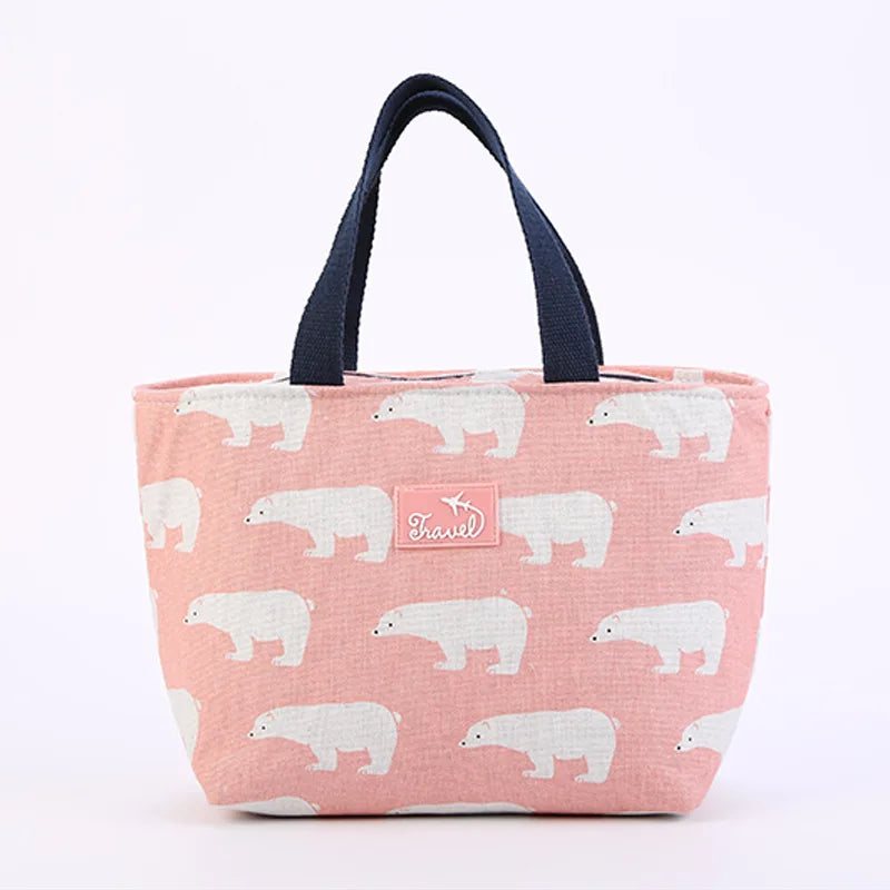 Insulation Portable Lunch Bag for Girls Boys Travel