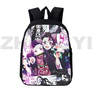 Japan 3D Print Demon Slayer Backpack Travel for Girl Anime Kimetsu No Yaiba Bag