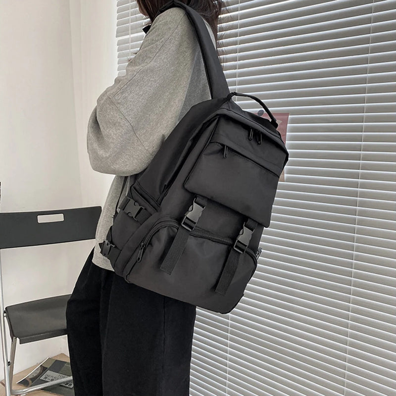 Japanese Backpack Women Men Nylon Student Large Shoulder Travel Rucksack