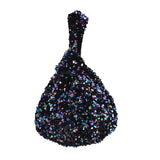 Japanese-style Knotted Wrist Bag Silver Sequins Small Handbag