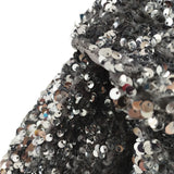 Japanese-style Knotted Wrist Bag Silver Sequins Small Handbag