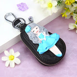 Cartoon Car Key Bag Women's Leather Waist Bag Purse