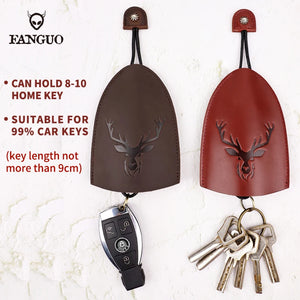 Key Wallets Leather Organizer Smart Key Holder Housekeeper Keys Pull Out Bag
