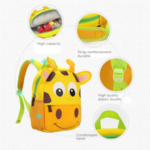 3D Cartoon Animal Kindergarten School Bag for Kids 1-7 Years